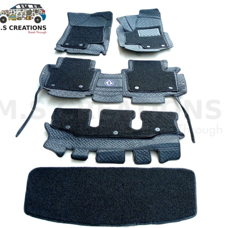 DFSK Glory 580 9D Floor Mats Black With Gray Stitched Model 2019-2022