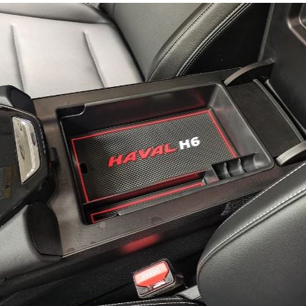 Haval H6 Arm Rest Organizer ( Black/Red )