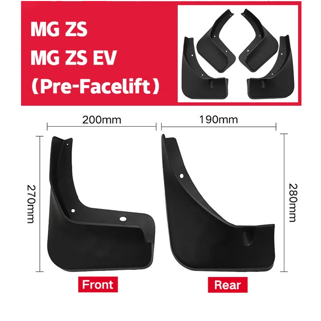 MG-ZS Mud Flap Black Model 2021