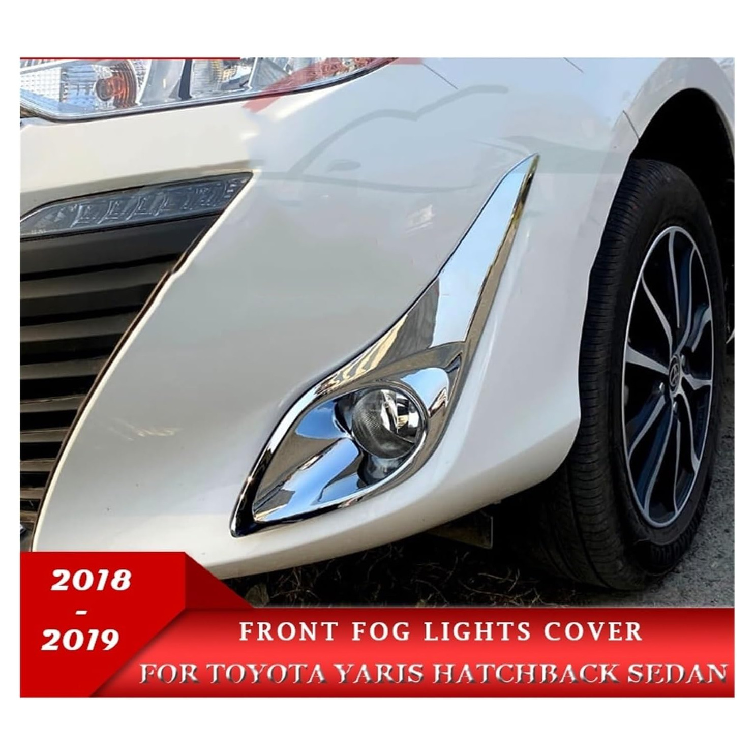 Toyota Yaris Fog Light Cover Chrome Model 2020-2021