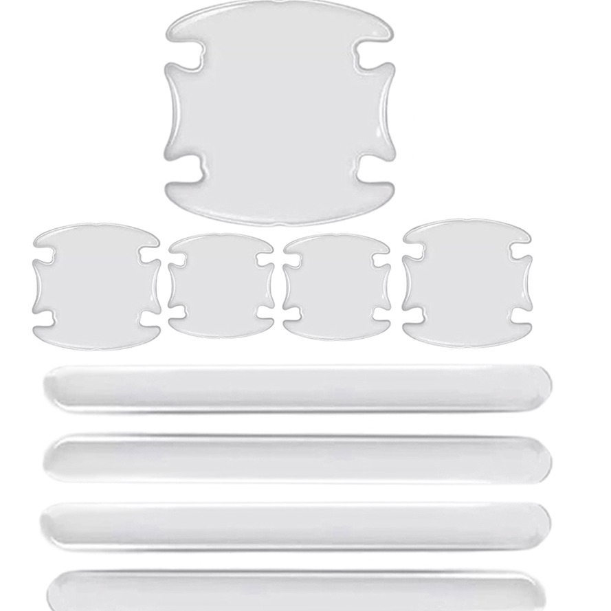 Universal Transparent Door Handle & Bowl Protector Without Logo (8pcs)