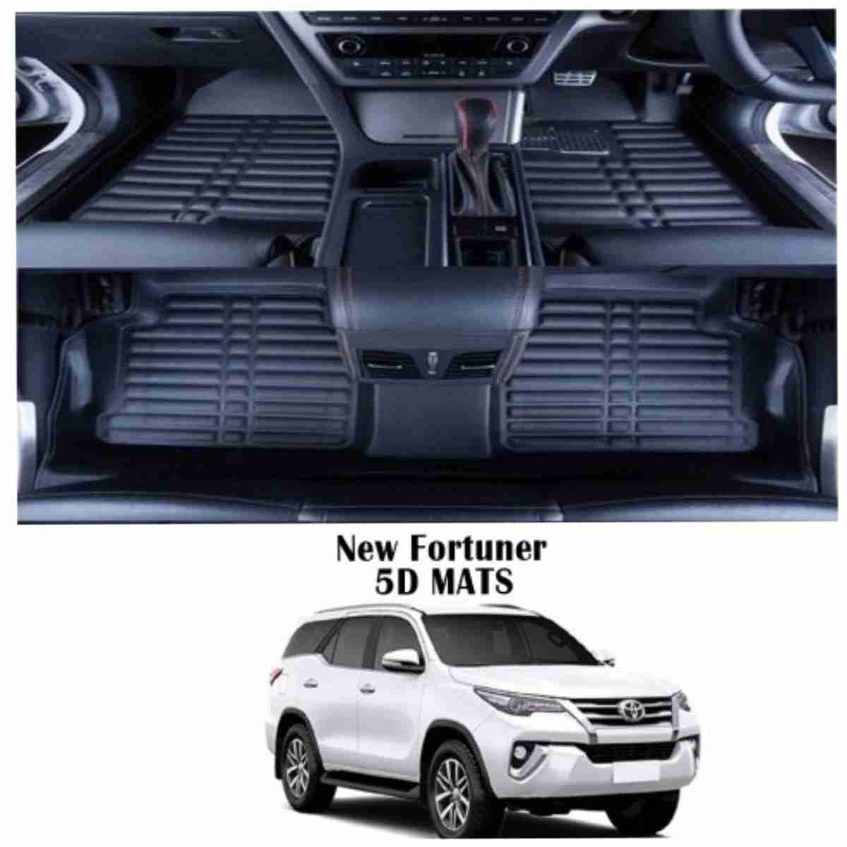 Toyota Fortuner 5D Floor Mats Black 4pcs Model 2018-2021