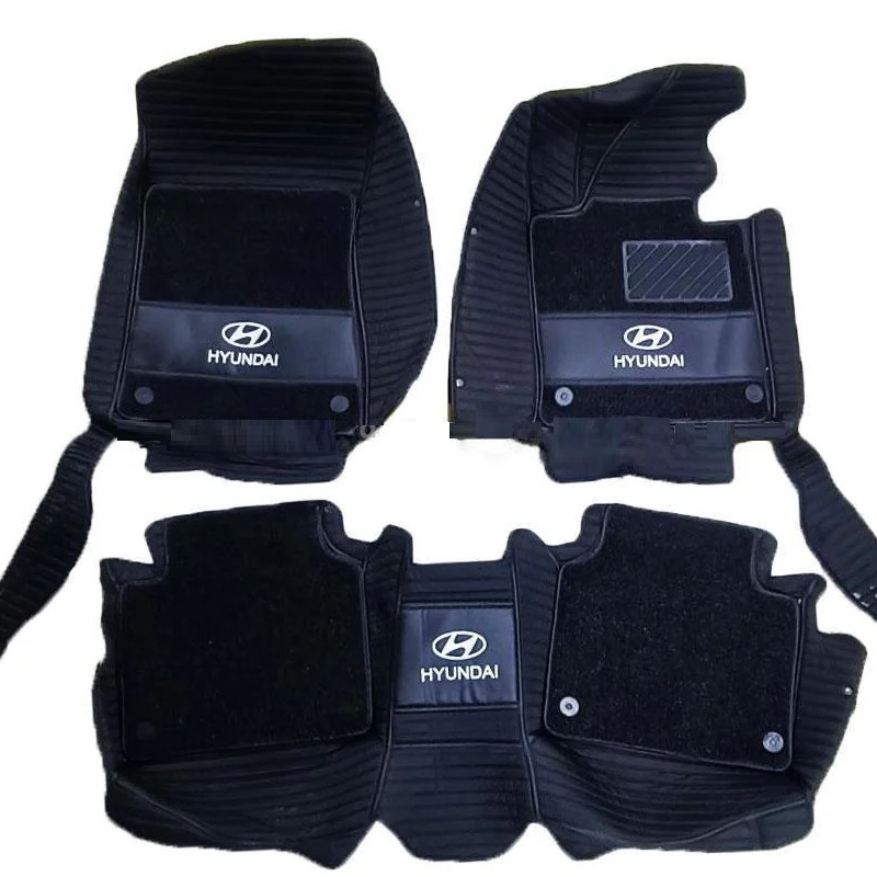 Hyundai SANTA FE 10D Floor Mats Black With Black 2023-2024
