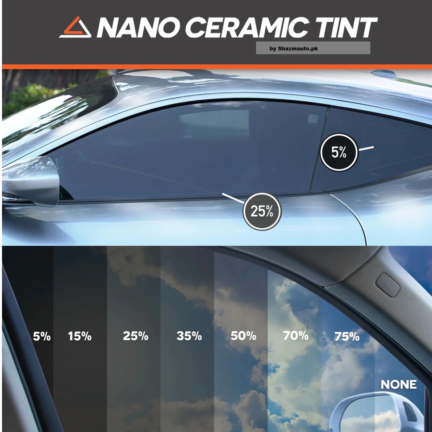 Platinum Nano Ceramic Window Tint Film (12*12inch)