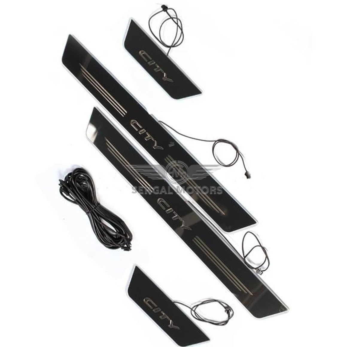 Honda City Glass LED Sill Plates With Running Light Model 2015-2021