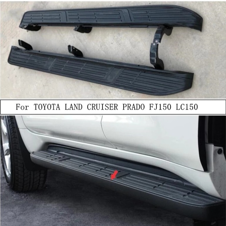 Toyota Prado FJ150 Side Steps Black Model 2009-2018