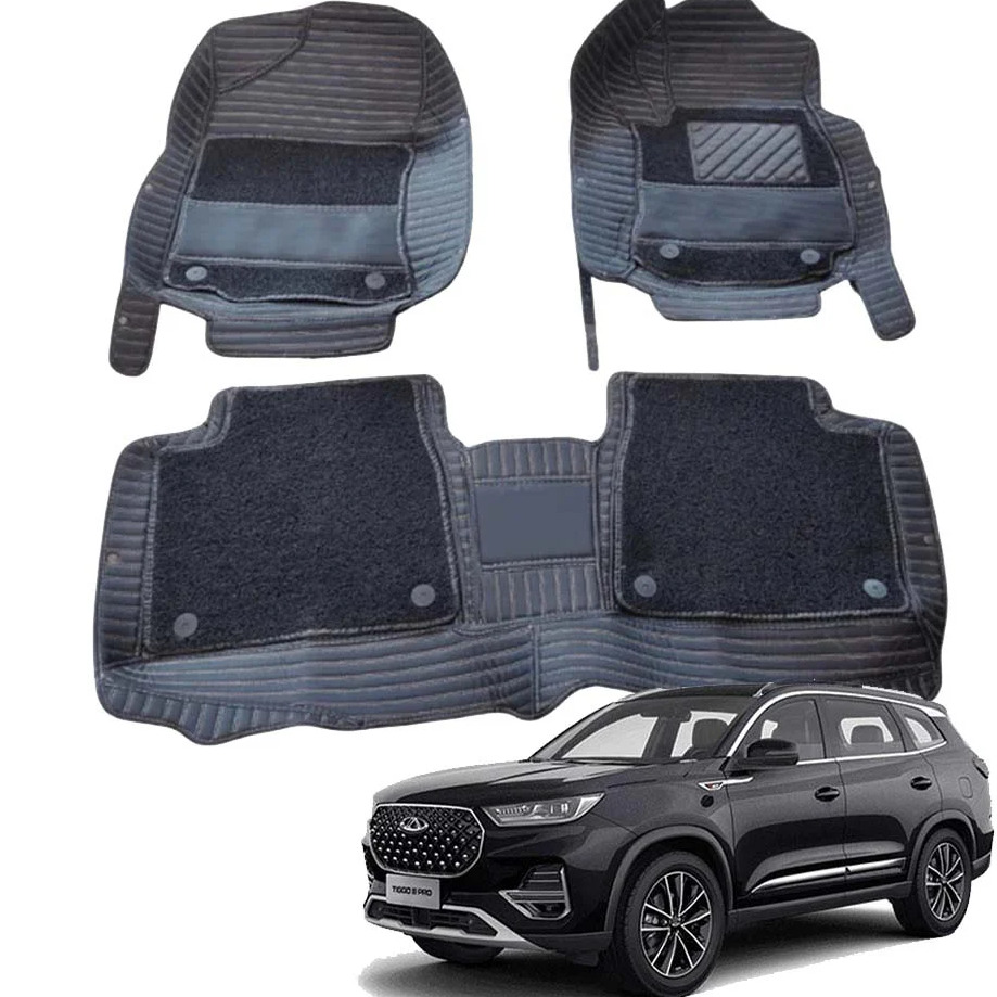 Chery Tiggo 8Pro 11D Floor Mat Black With Black Grass  Model 2022-2023