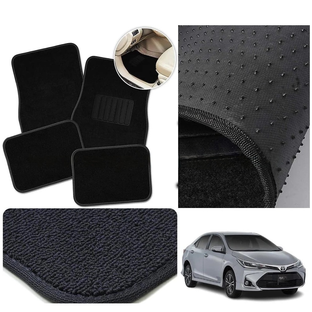Toyota Corolla Carpet Floor Mat Irani Black / Grey Model 2012 - 2017