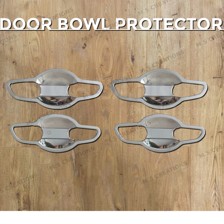 Alsvin Door Handle Bowl Steel Chrome Set