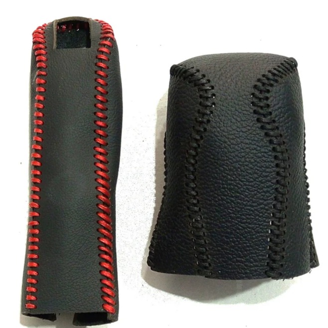 Alsvin Gear + Handbrake Leather Cover Black/Red