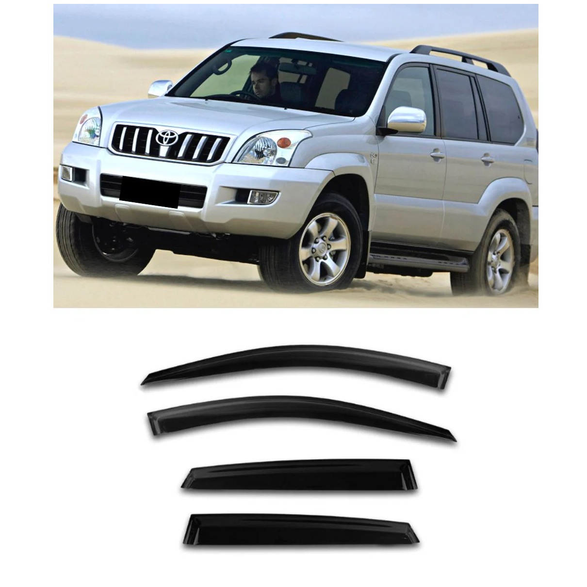 Toyota Prado FJ120 Air Press/ Sunvisor With Chrome Model 2003-2009