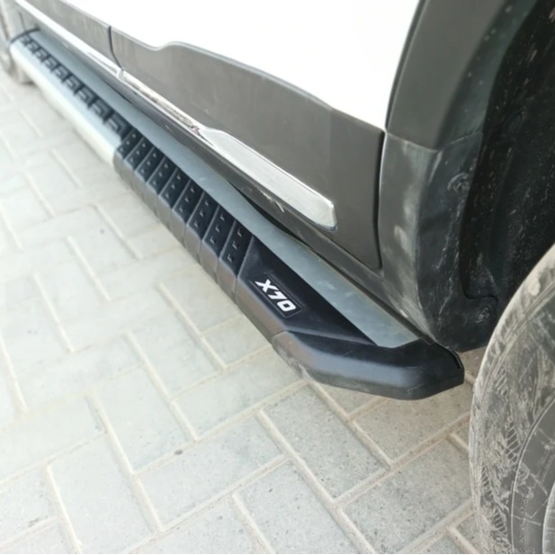 Proton X70 Side Steps B Style Aluminum fiber Silver Model 2020-2022