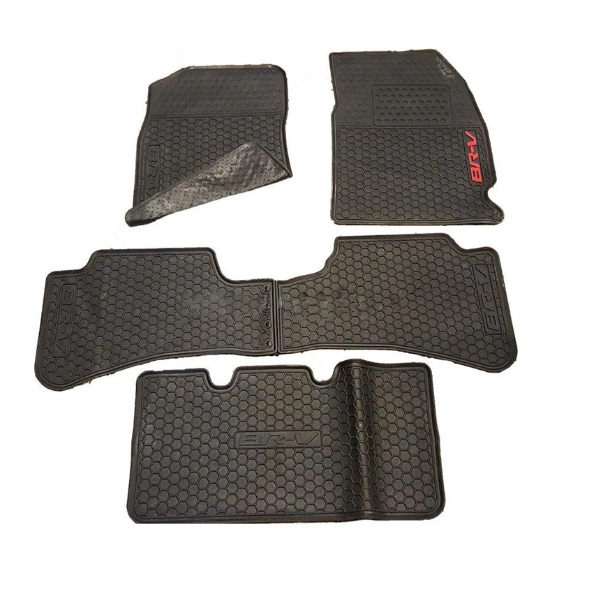 Honda BRV Rubber Floor Mat Black 4 Pcs - Model 2017-2021