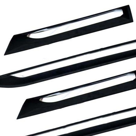 Toyota Fortuner Door Molding Mat Black with Chrome V2 Model 2017-2021
