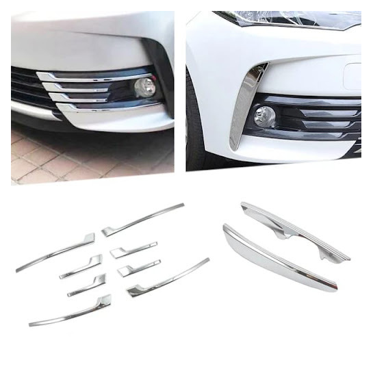 Toyota Corolla Fog Light Chrome Trims - Model 2017-2021