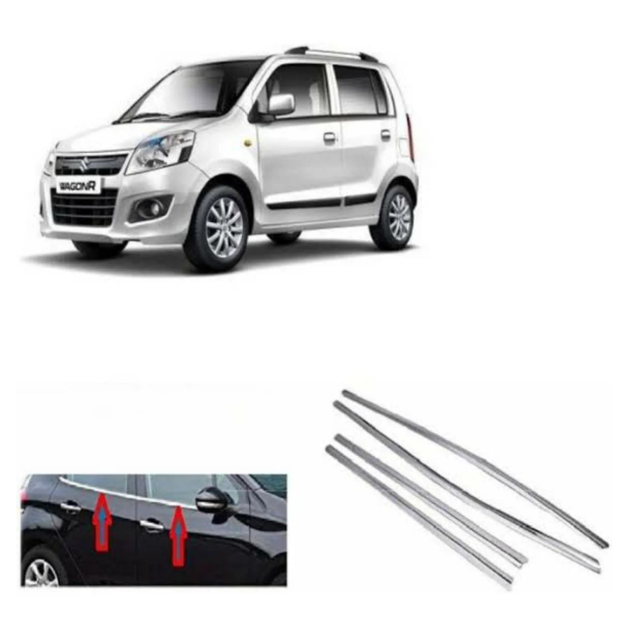 Suzuki Wagon R Weather Strip Chrome Model 2014-2021