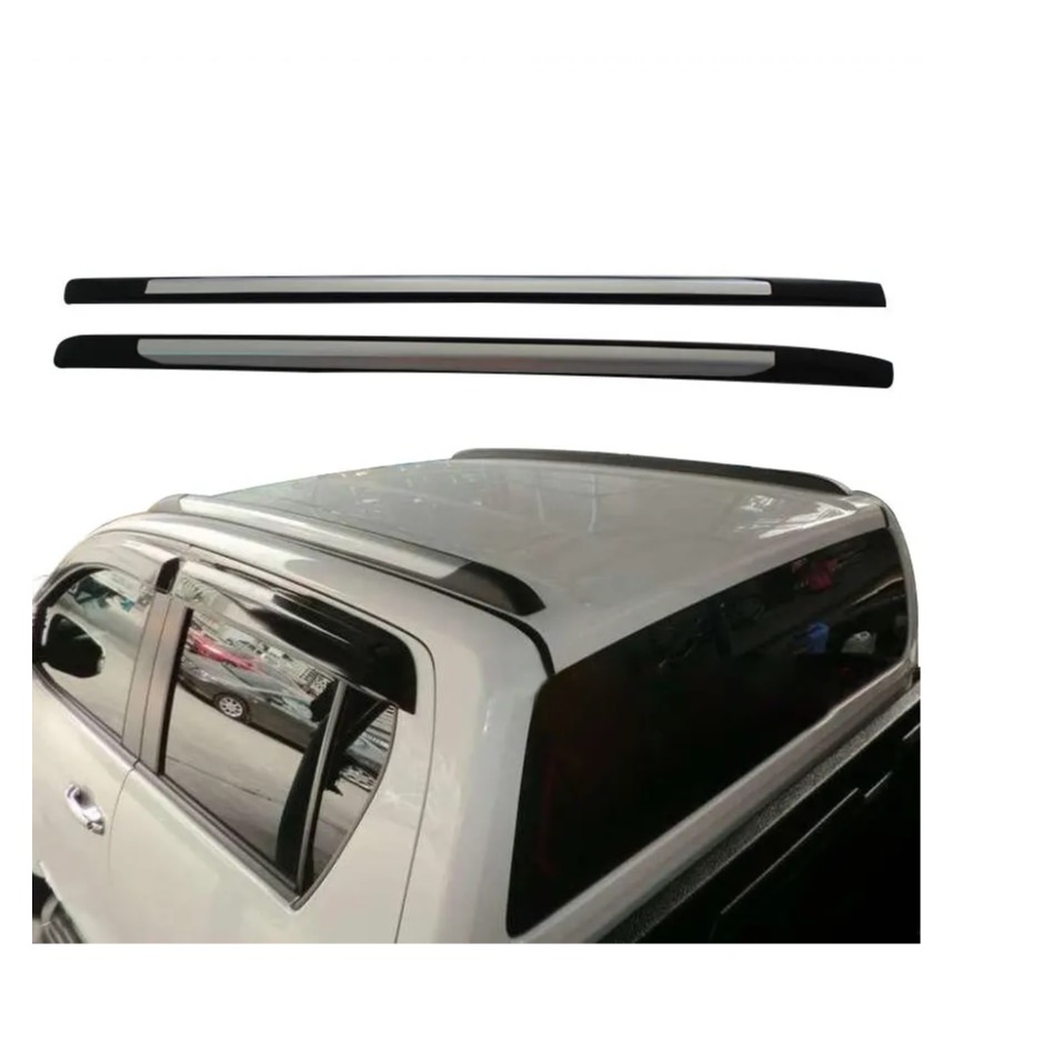 Toyota Hilux Revo Roof Rail Black & Silver V2  Model 2017-2021