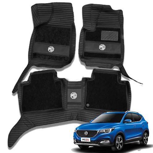 MG ZS 10D Floor Mats Black With Black Grass 3 Pcs - Model 2021