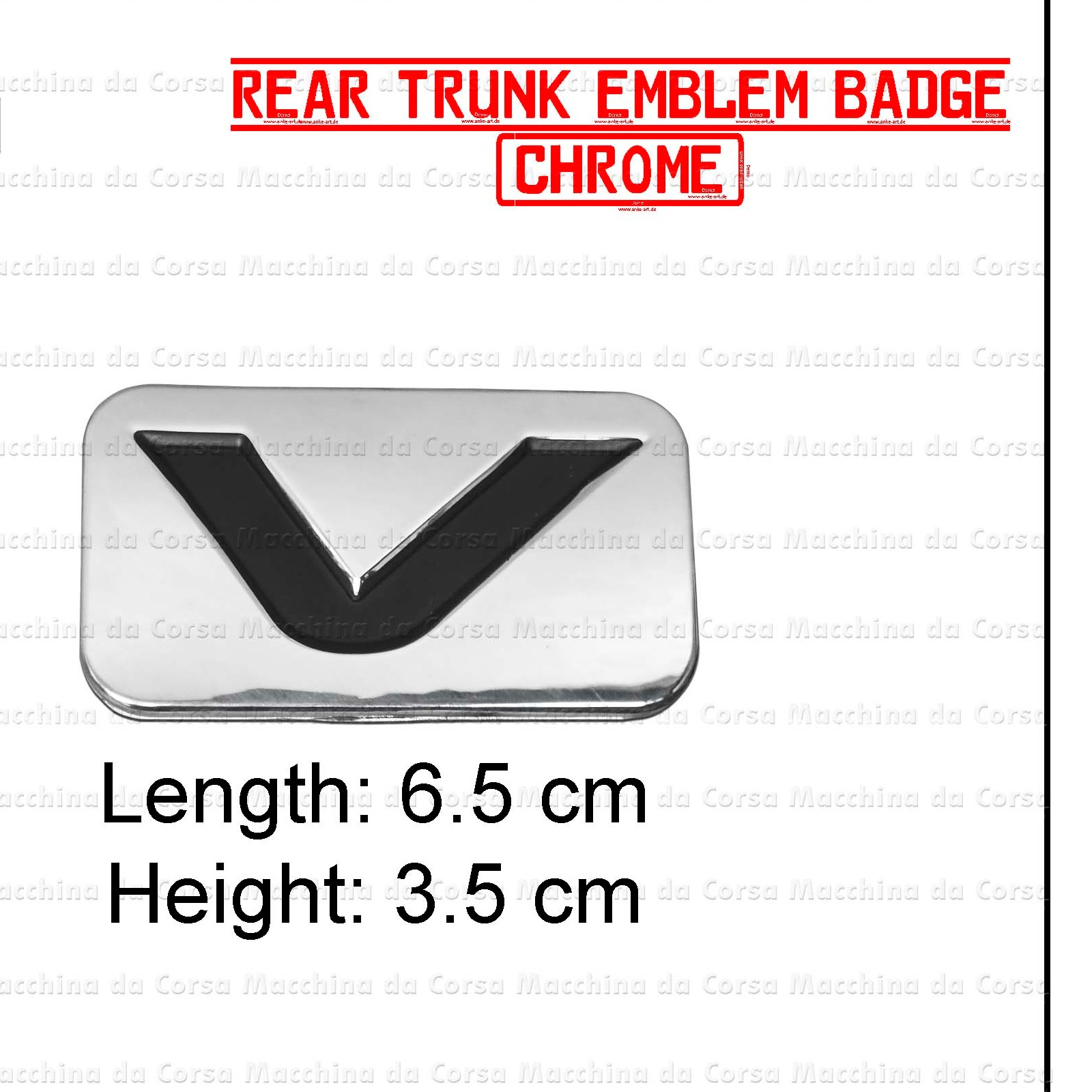 Revo Trunk Monogram "V" Chrome Genuine