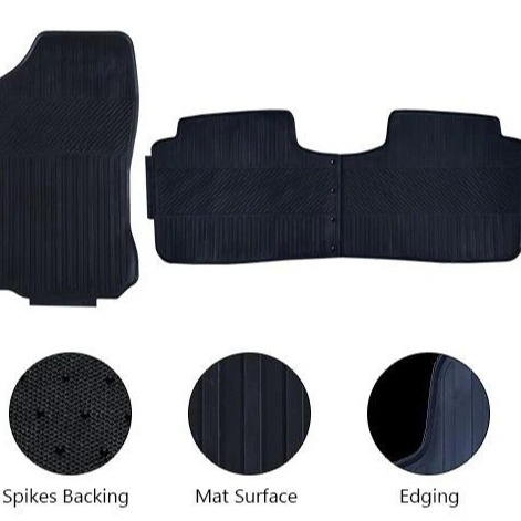 Prince Pearl Rubber Floor Mat Black 3 Pcs - Model 2020-2021