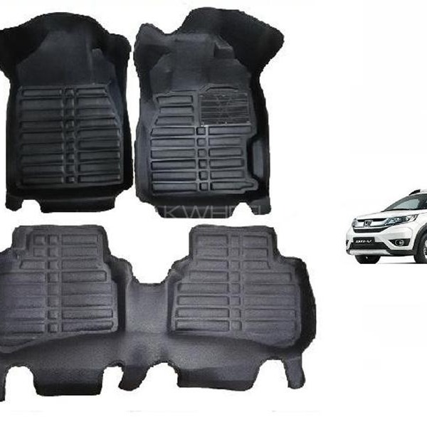 Honda BRV 5D Floor Mats Black 3pcs Model 2014 - 2016