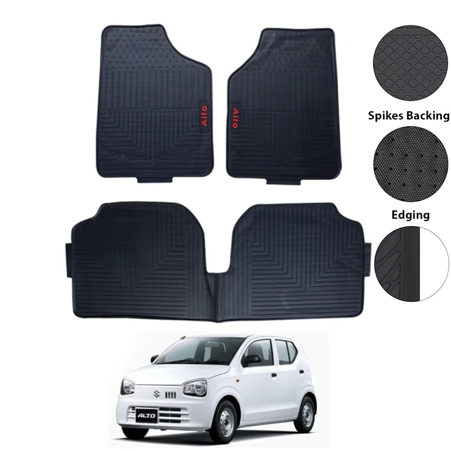 Suzuki Alto Rubber Floor Mat Black Model 2014-2019