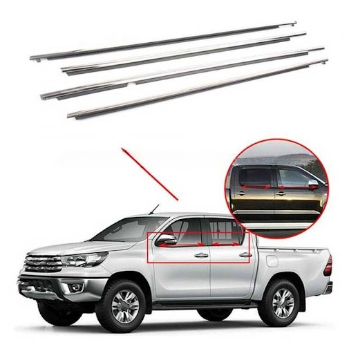 Toyota Hilux Revo Weather Strips Chrome Model 2017-2021