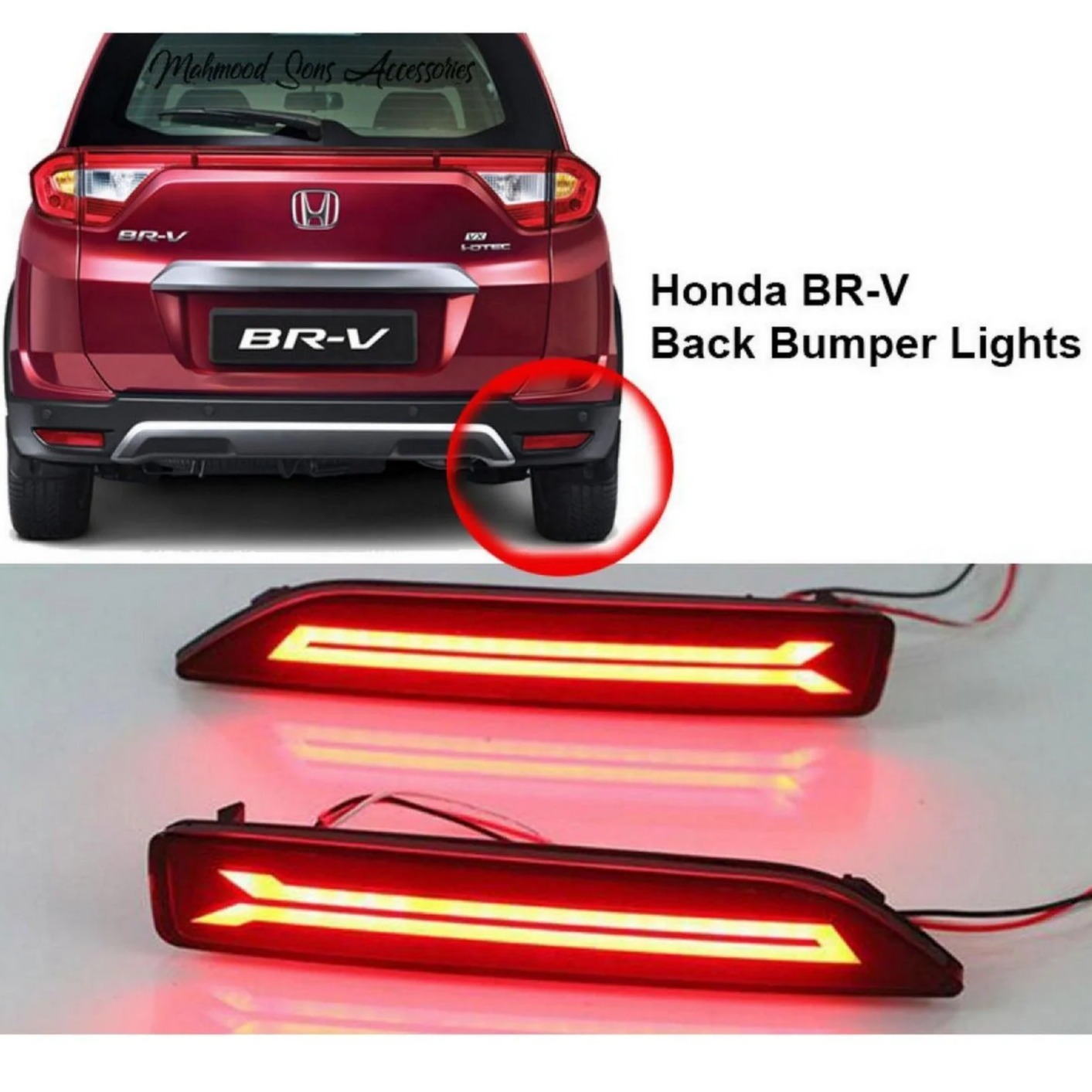 Honda BRV Back Bumper Reflector Light Lamborghini Style 2014-2018