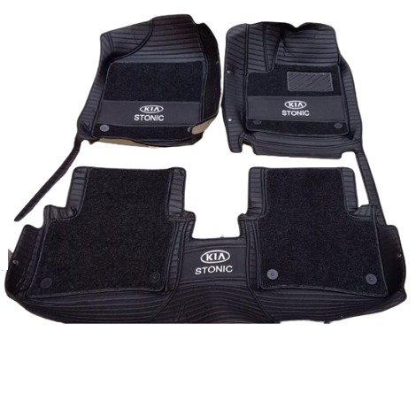 Kia Stonic 10D Floor Mat Black With Black Stitch Model 2020-2021