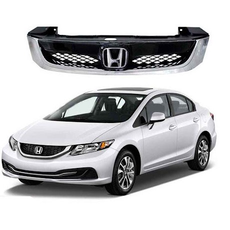 Honda civic Front Grill Black with Chrome Model 2012-2016
