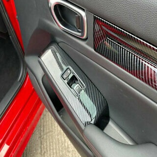 Honda Civic Power Window Trim Carbon Fiber Set Model 2022-2023