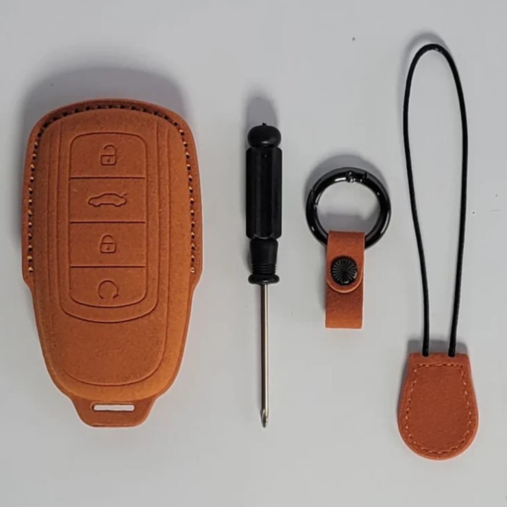 Cherry Tiggo 8 Key Cover Suede Leather with hook