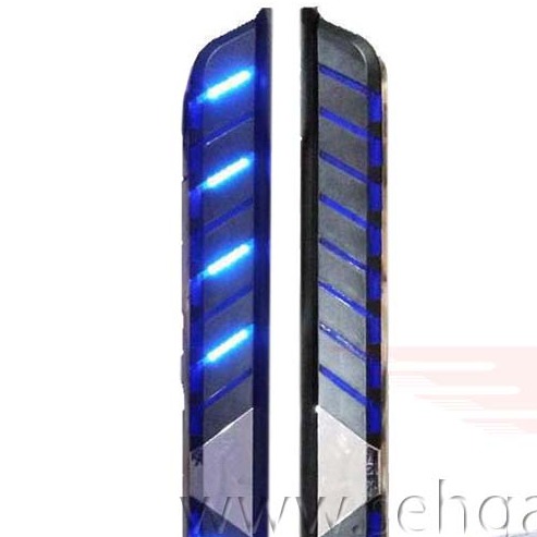MG HS Side Steps Black With LED - Model 2020-2021