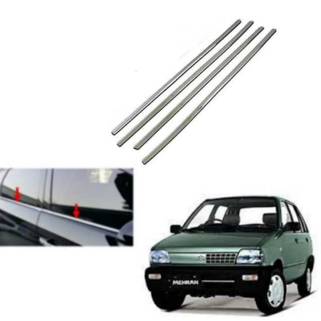Suzuki Mehran Weather Strips Chrome 4 Pcs - Model 2012-2019