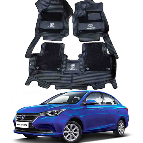 Changan Alsvin 10D Floor Mat Black with Black Model 2021-2022