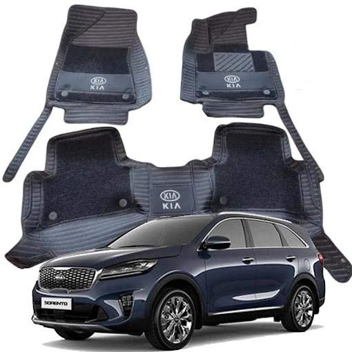 Kia Sorento 10D Floor Mats Black Model 2021-2022