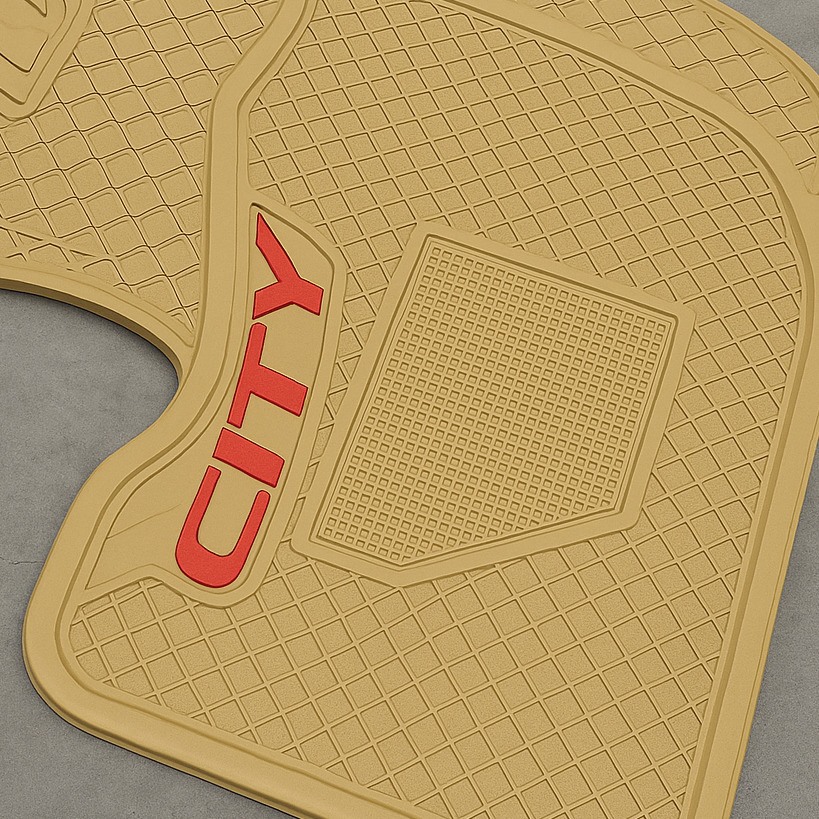 Honda City Rubber Floor Mat Beige (Imported) Model 2022-2023