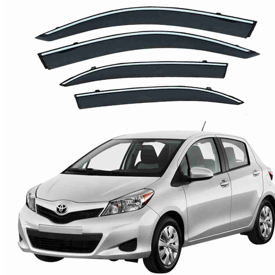 Toyota Vitz Air Press/ Sunvisor With Chrome Model 2009-2013