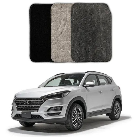 Hyundai Tucson Carpet Floor Mat Black & Beige Model 2020-2021 Local