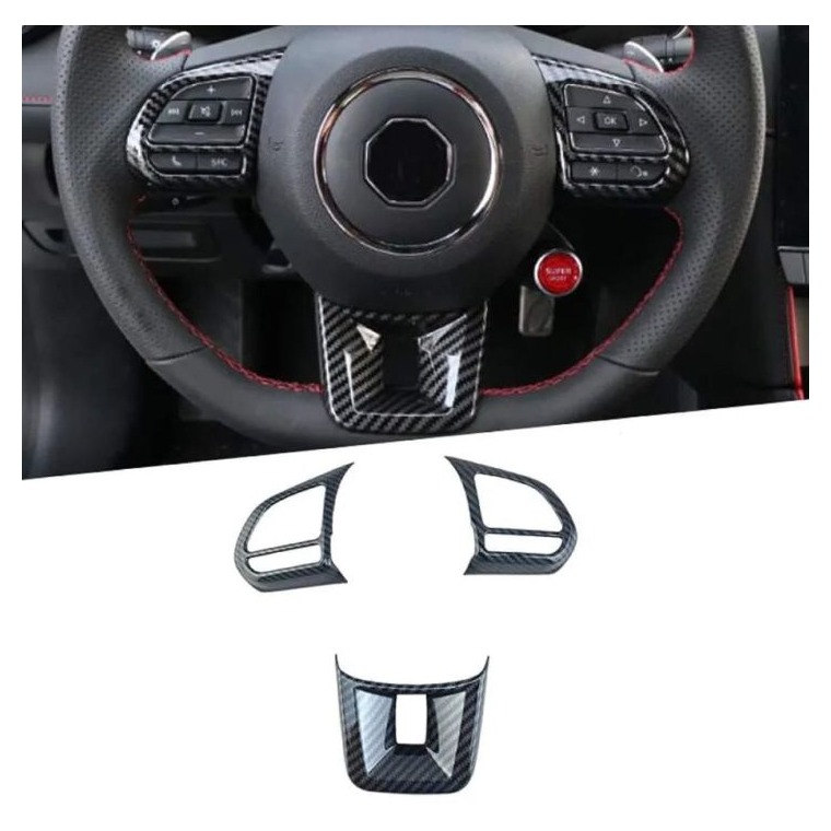 MG HS Steering Multimedia Control Trim Carbon Fiber 2Pcs