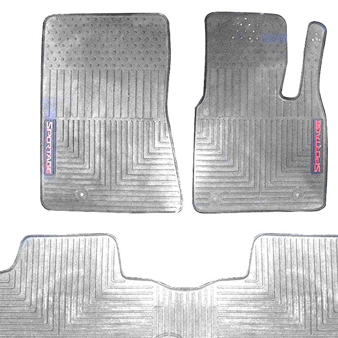 Kia Sportage Rubber Floor Mat Smoke With Beige Border Model 2020 - 2021