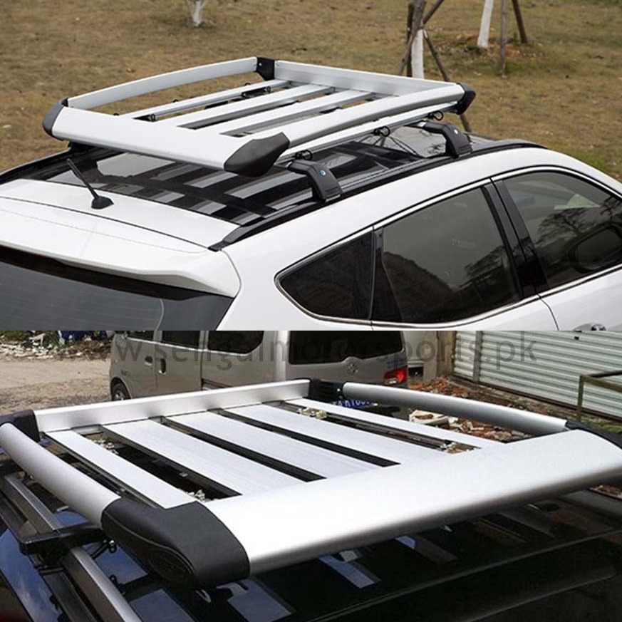 Universal Luggage Roof Rack Aluminum Silver 55inch