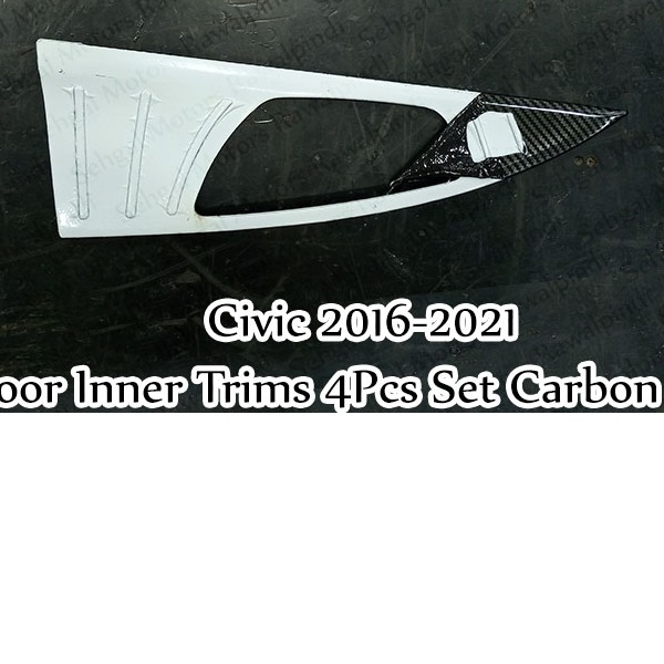 Honda Civic Inner Door Handle Carbon Fiber Model 2016-2021