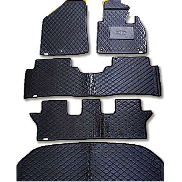 Kia Sorento 7D Back Seat Eco MAT Black with Black Stitch 2 Pcs Model 2021-2022