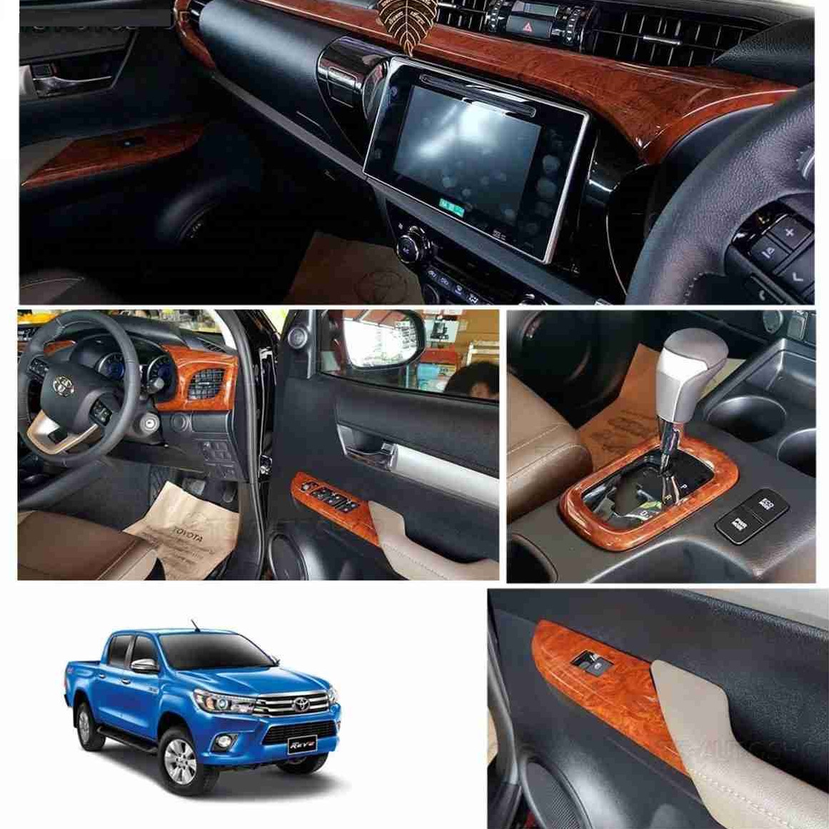 Toyota Hilux Revo Wooden Kit (11Pcs)Model 2018